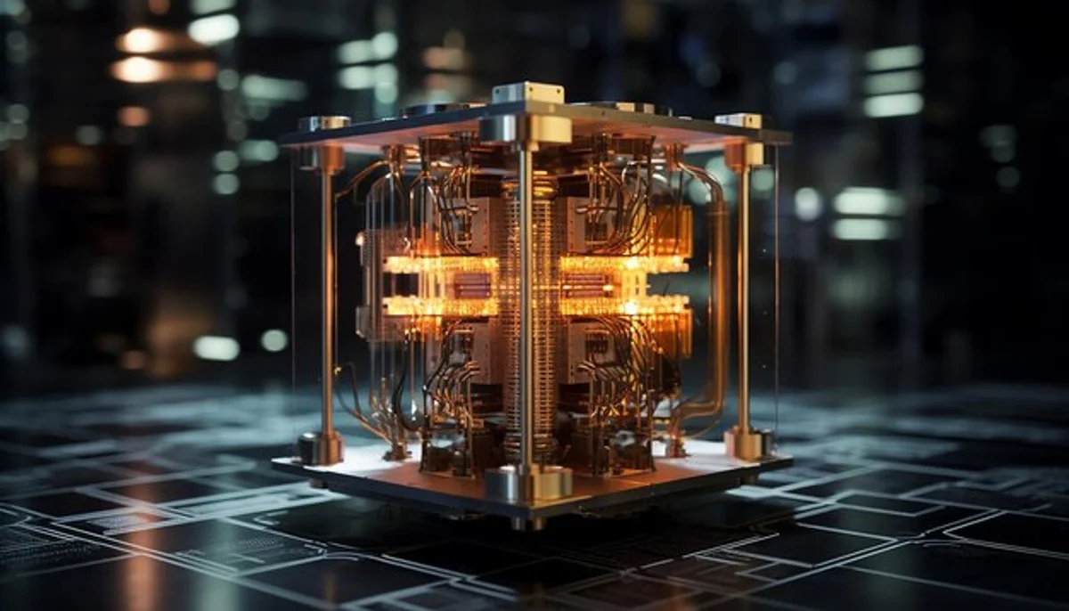 quantum computer futuristic visualization