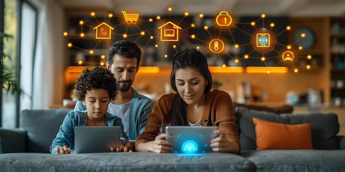 smart home data protection family laptop