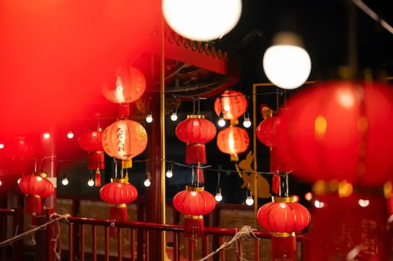 Mid autumn festival celebration lanterns night Asia