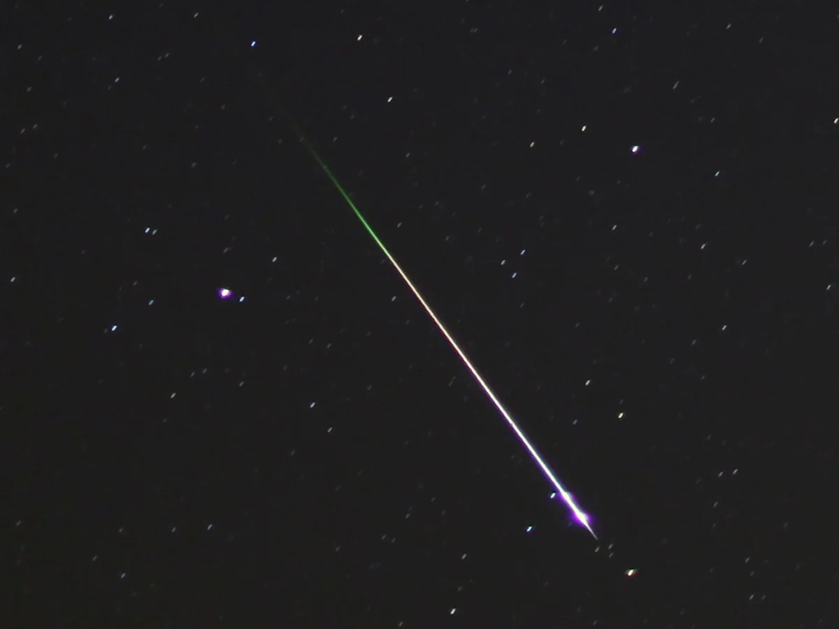 Leonids meteor shower night sky Czech Republic