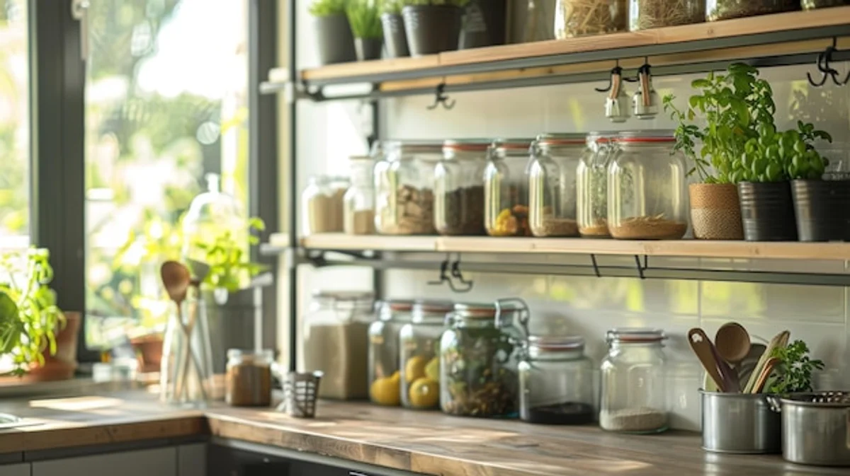 herb storage jar method kitchen
