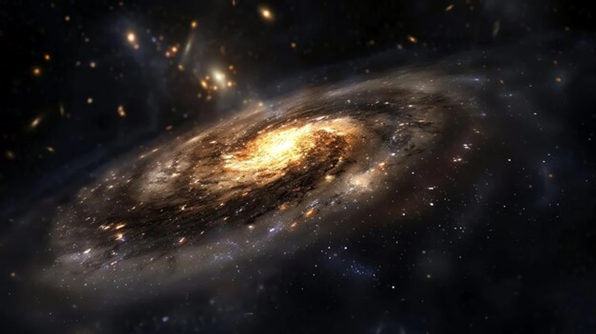 spiral galaxy photographed by Hubble telescope, vibrant colors