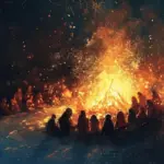 ancient celtic samhain celebration nighttime