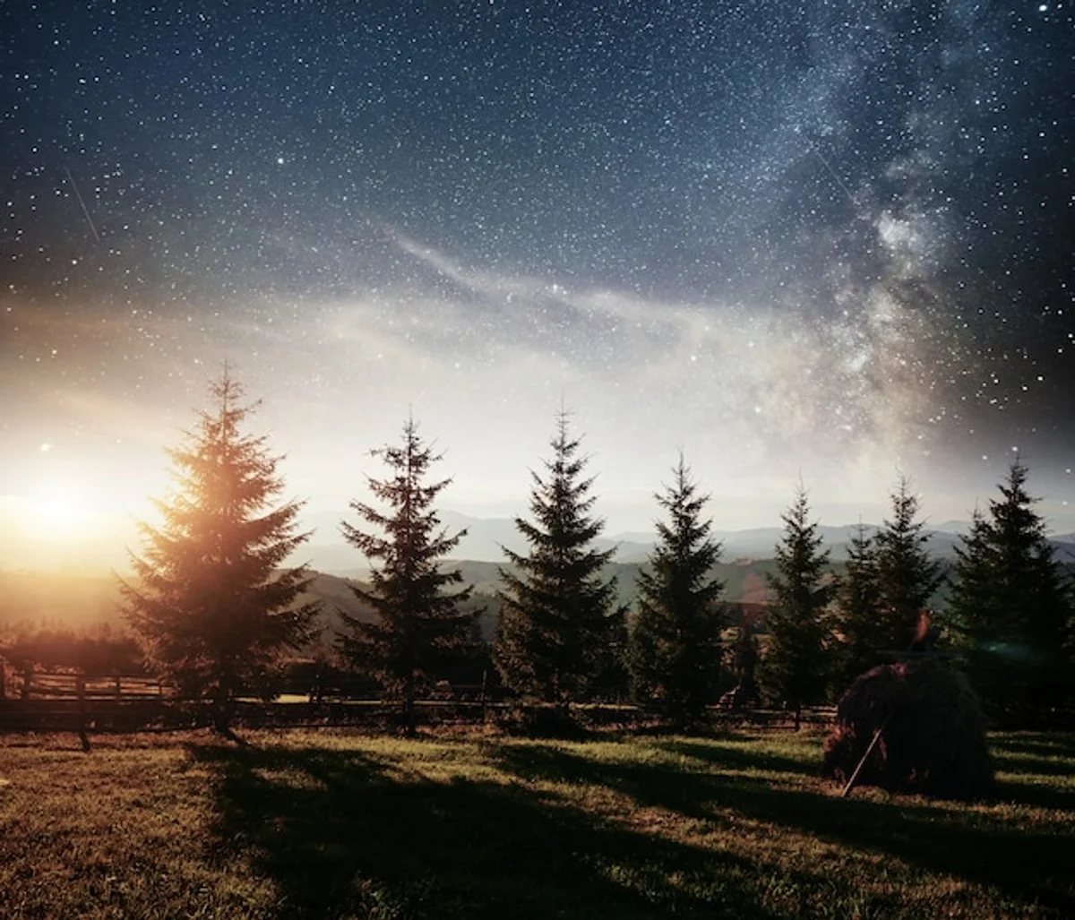 European night sky planets autumn