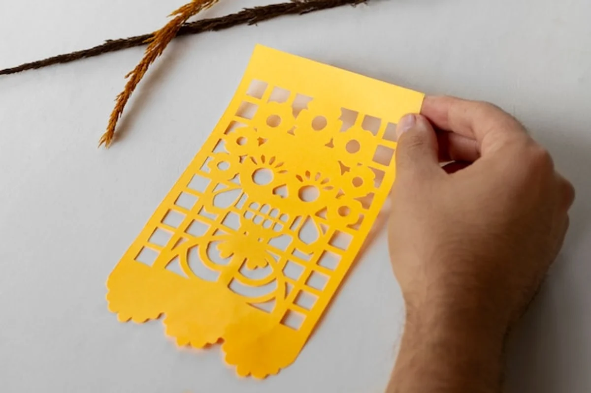 homemade papel picado day of the dead