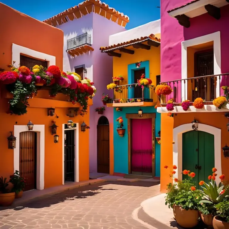 colorful Mexican Day of the Dead home celebration