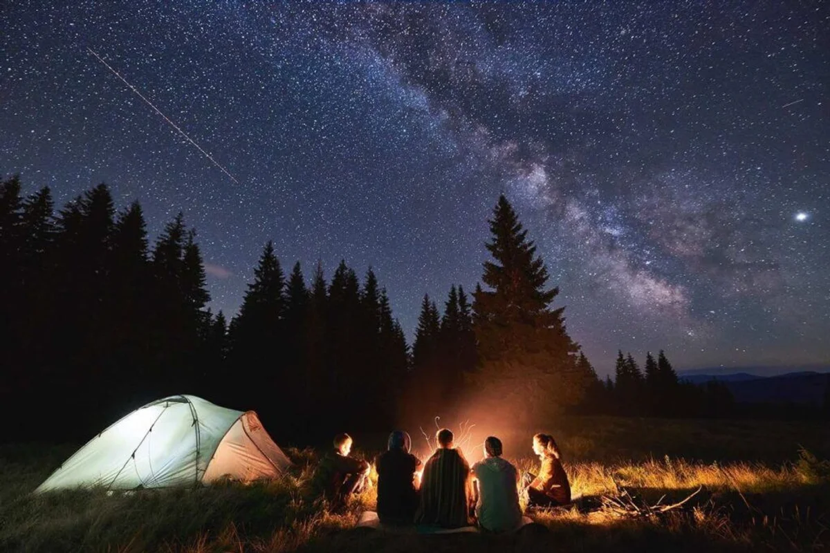 stargazing czech republic autumn campfire
