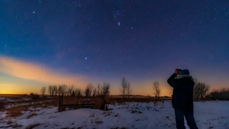 november stargazing czech countryside clear sky
