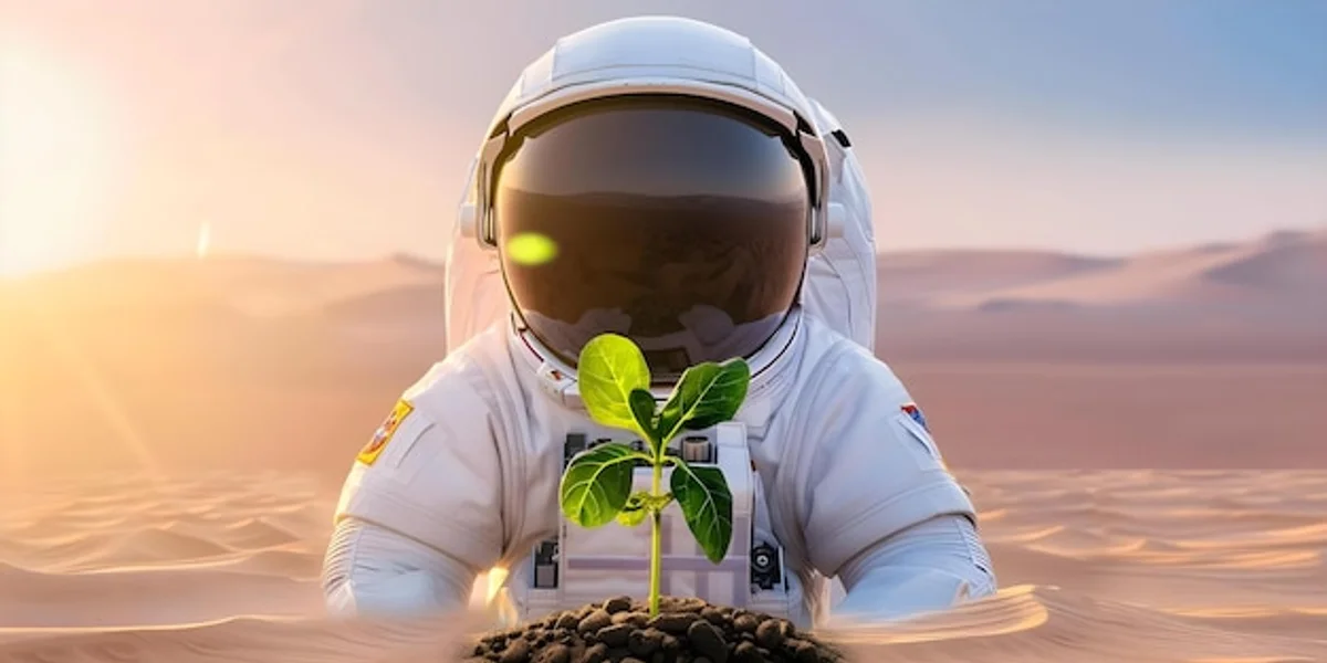 martian greenhouse experiment with plants