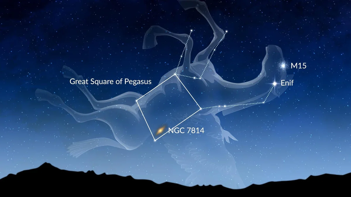 night sky autumn constellations pegasus cassiopeia czech landscape