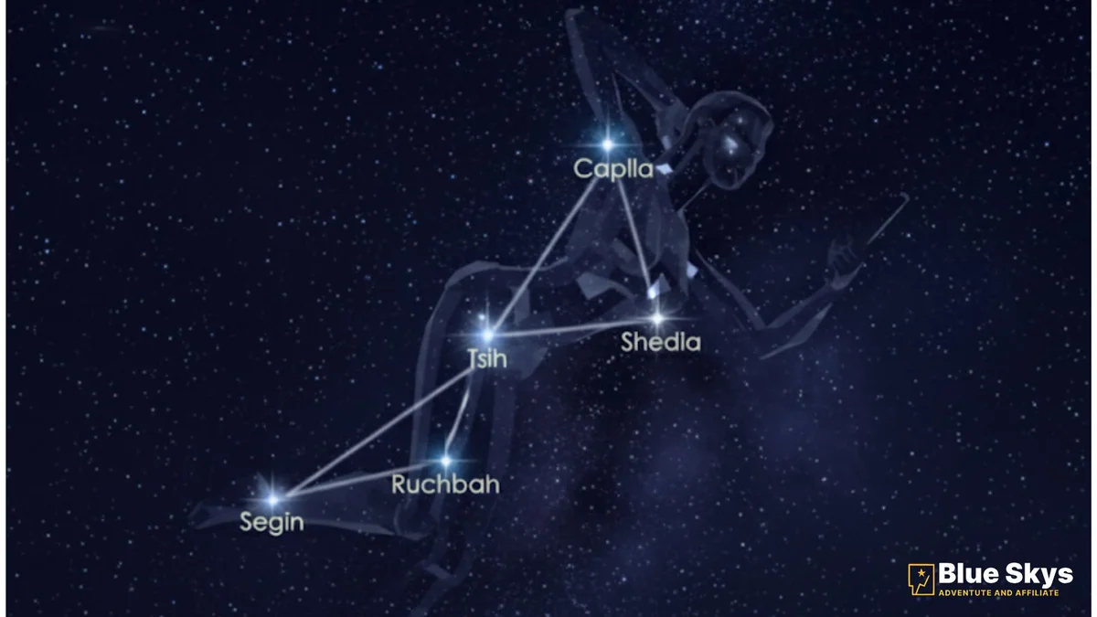 Cassiopeia constellation autumn night w shape Czech Republic