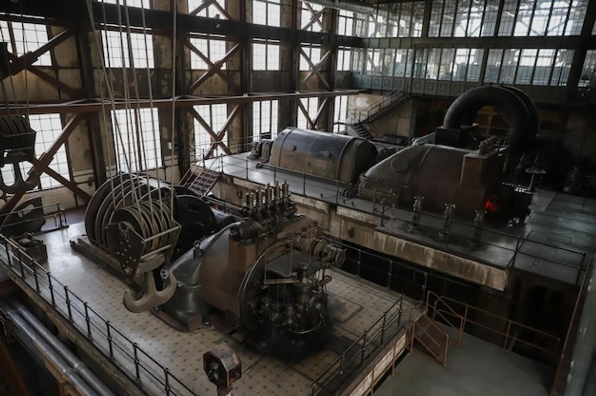 old electricity generator in a museum