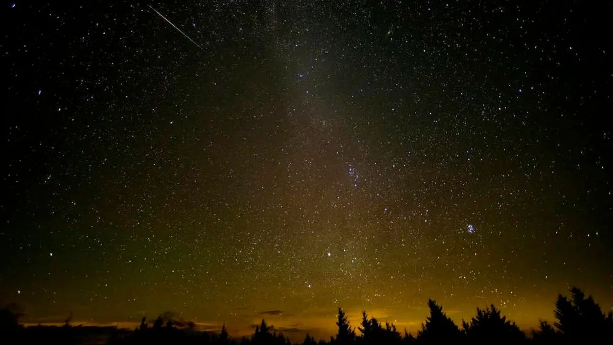 czech countryside night stars meteor halloween