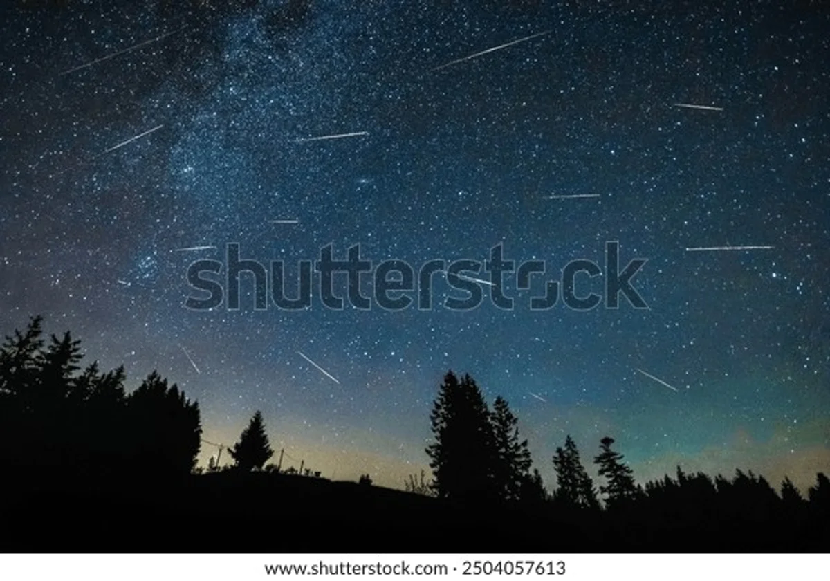 stargazing group under meteor shower Czech Republic