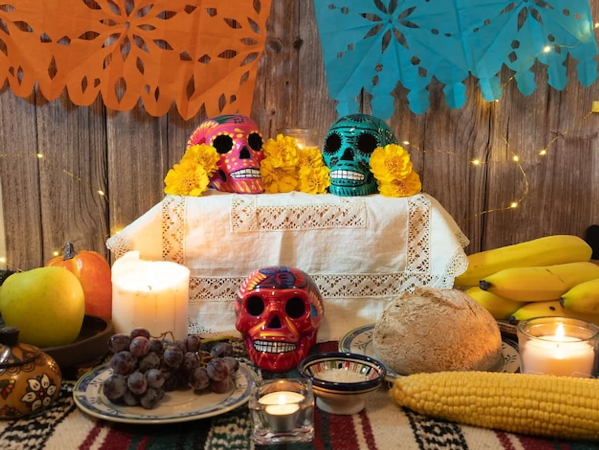mexican day of the dead altar home celebration