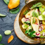 fresh lemon on autumn salad