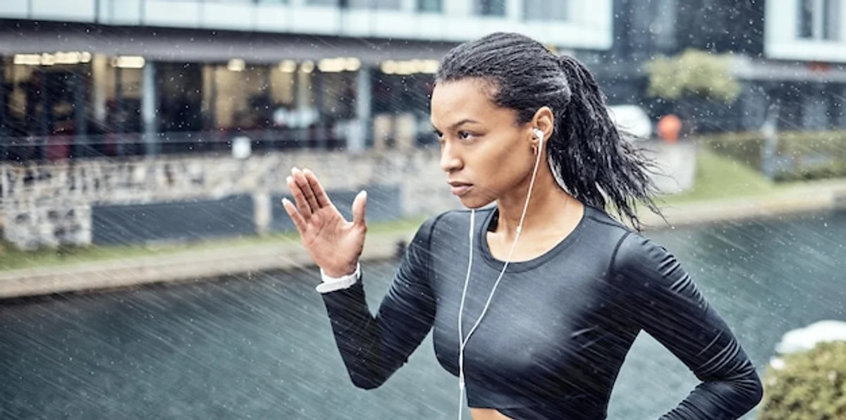 runner motivation rainy weather determination sport