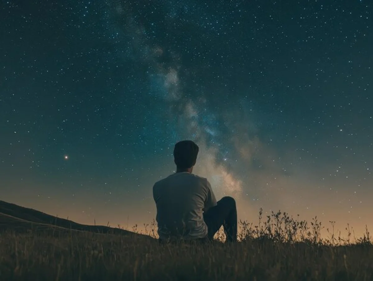 people watching stars night sky wonder