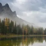 empty alpine trail autumn hiking silence