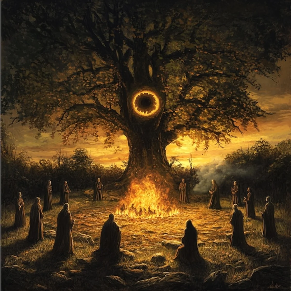 celtic samhain ancient ritual illustration