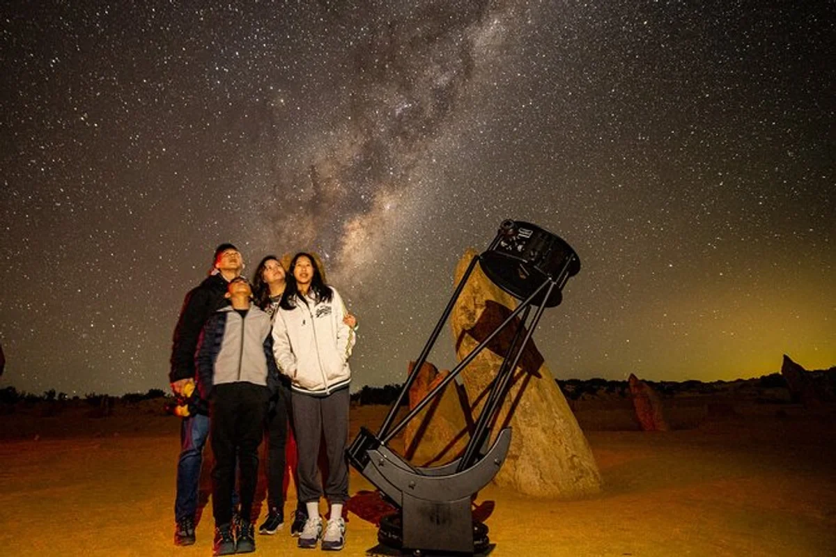 stargazing with thermos chair night cold comet observation