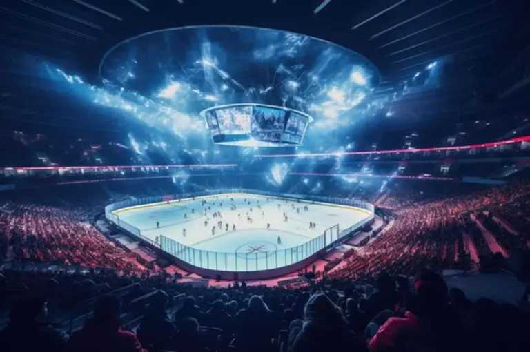 hockey records celebration ice stadium