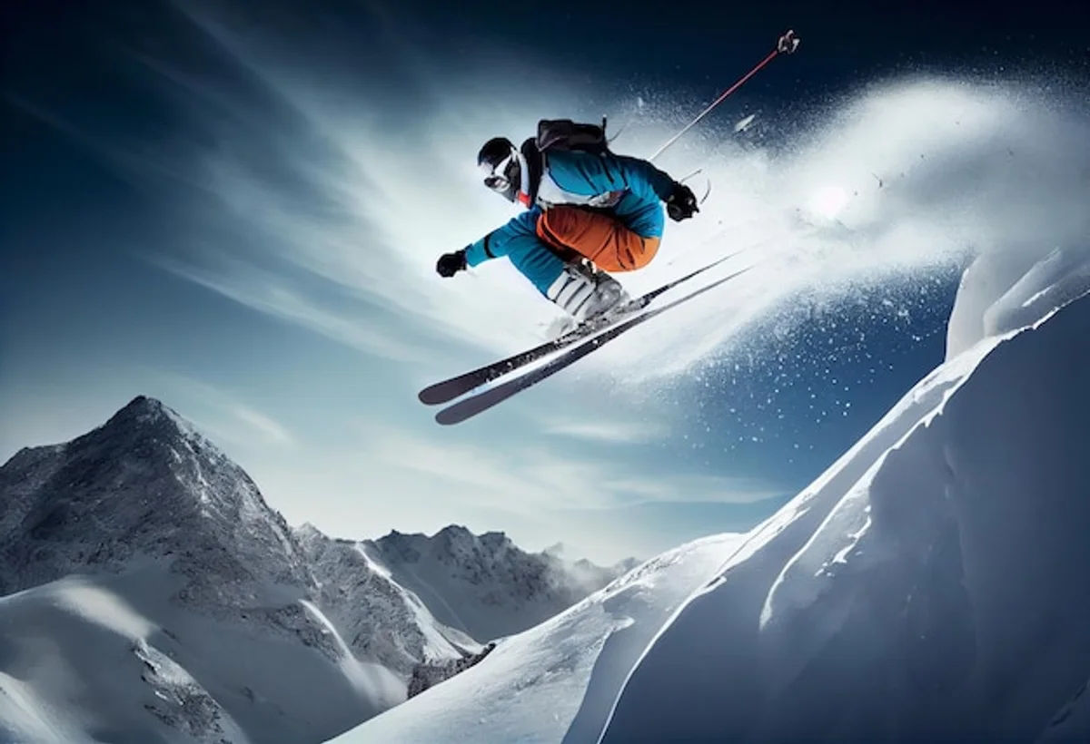 speed skiing race extreme snow mountain