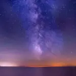 people using mobile app to view stars milky way night sky
