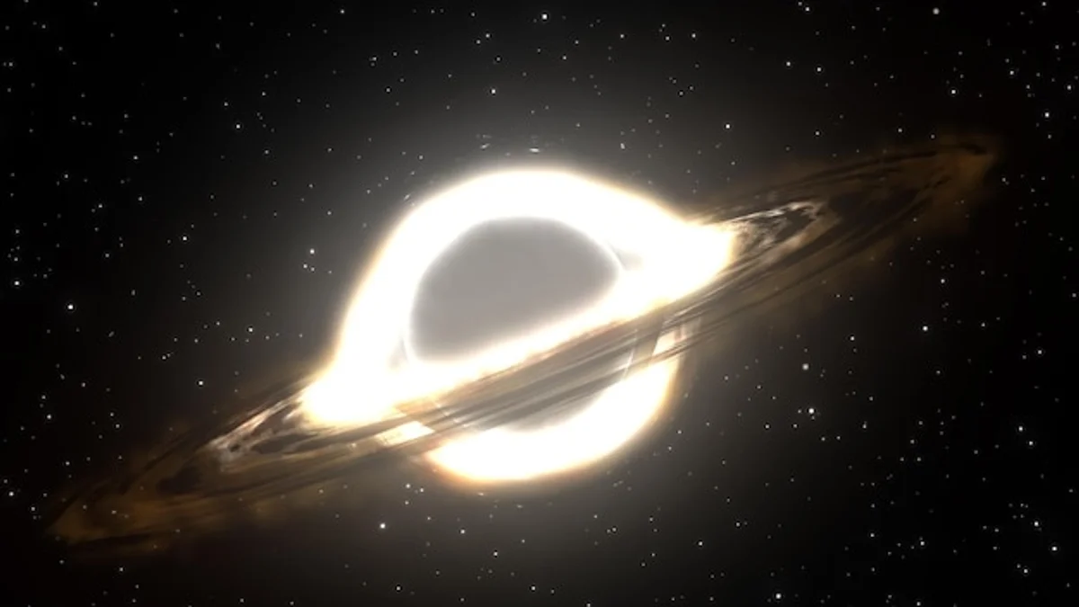 supermassive black hole space illustration
