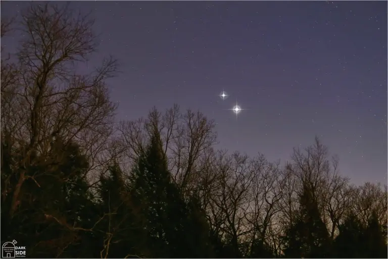 planet conjunction autumn night Czech Republic