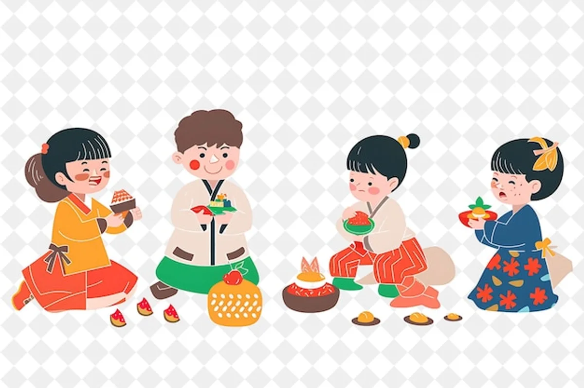 autumn food tasting in traditional foreign market