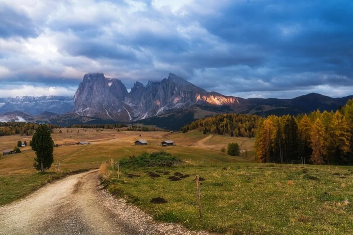 dolomites autumn mountain landscape