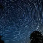 long exposure star trails movement sky night