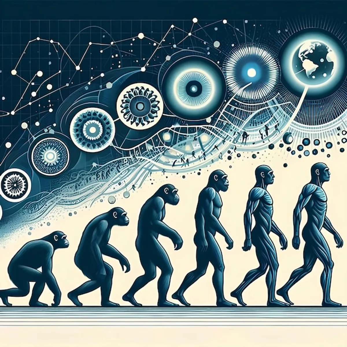 evolution of human behavior illustration