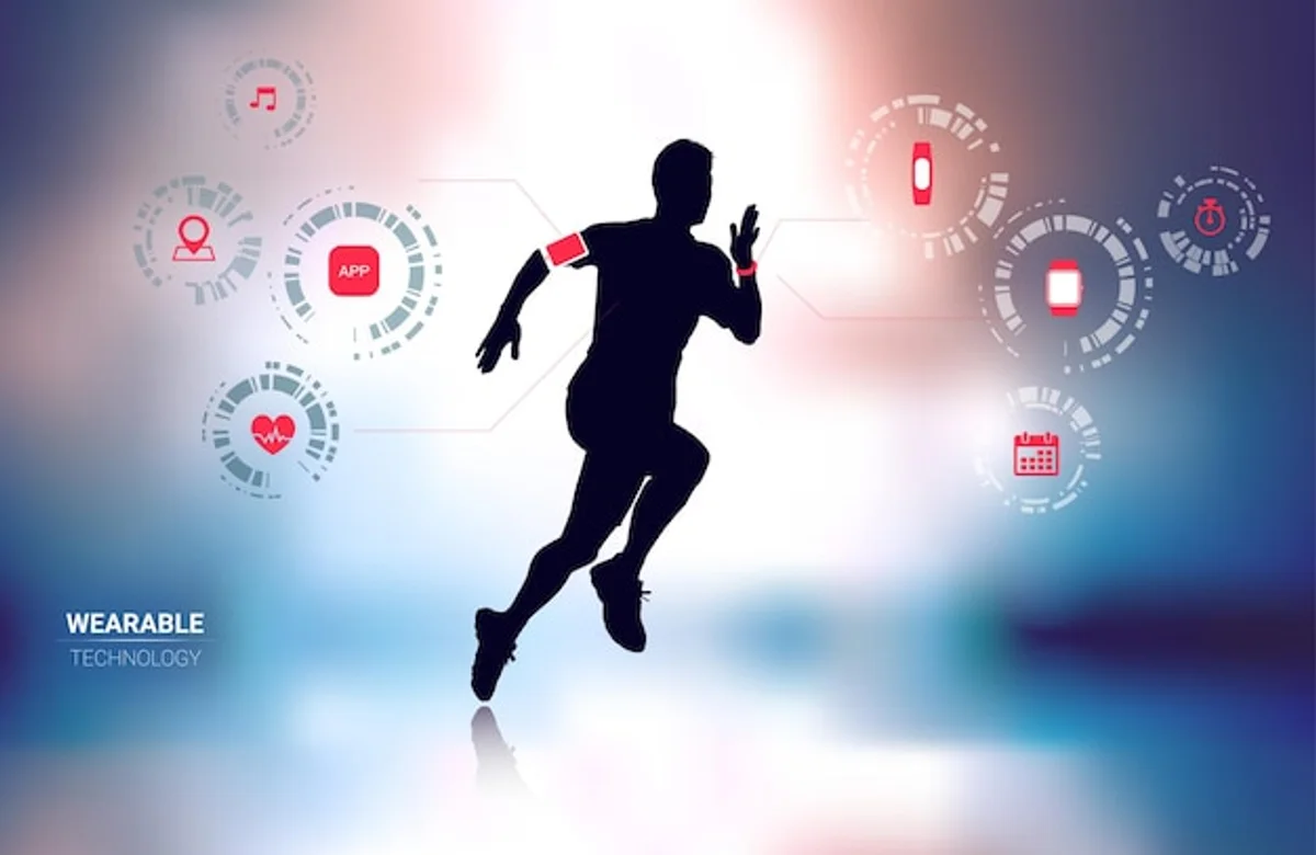 tennis player with wearable tech data analytics