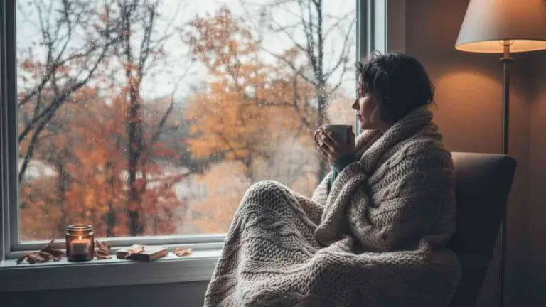 autumn blues depression realistic Czech adult