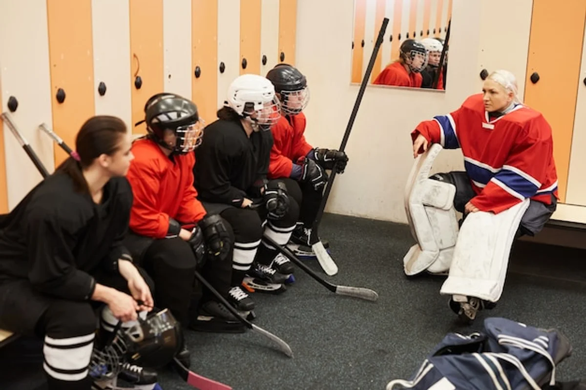 ice hockey team locker room motivation