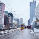 winter sunlight urban lifestyle europe
