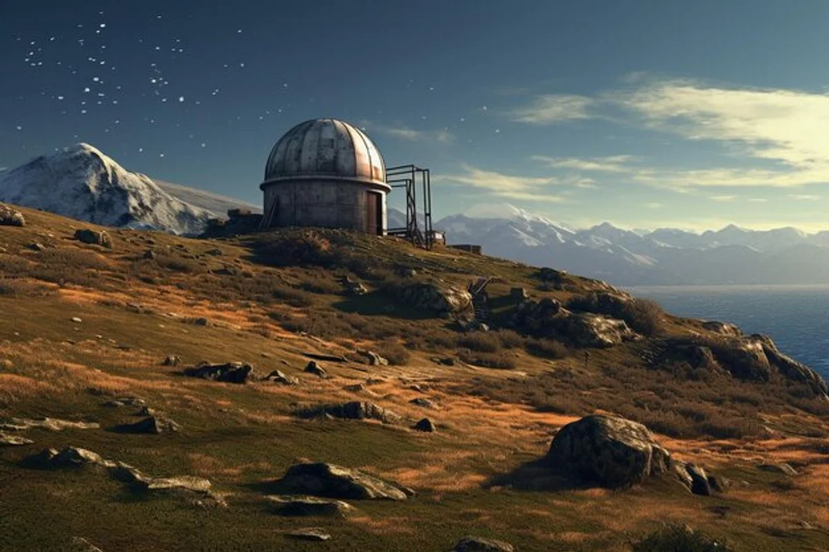 milky way over czech observatory night sky