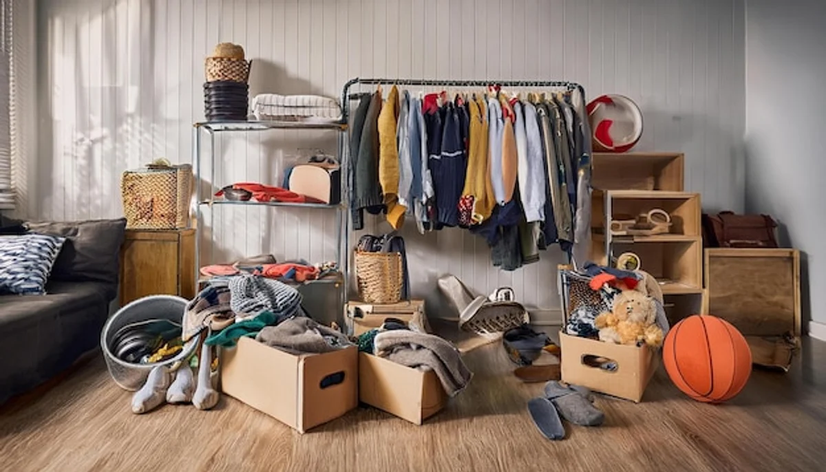 decluttered seasonal kitchen organization