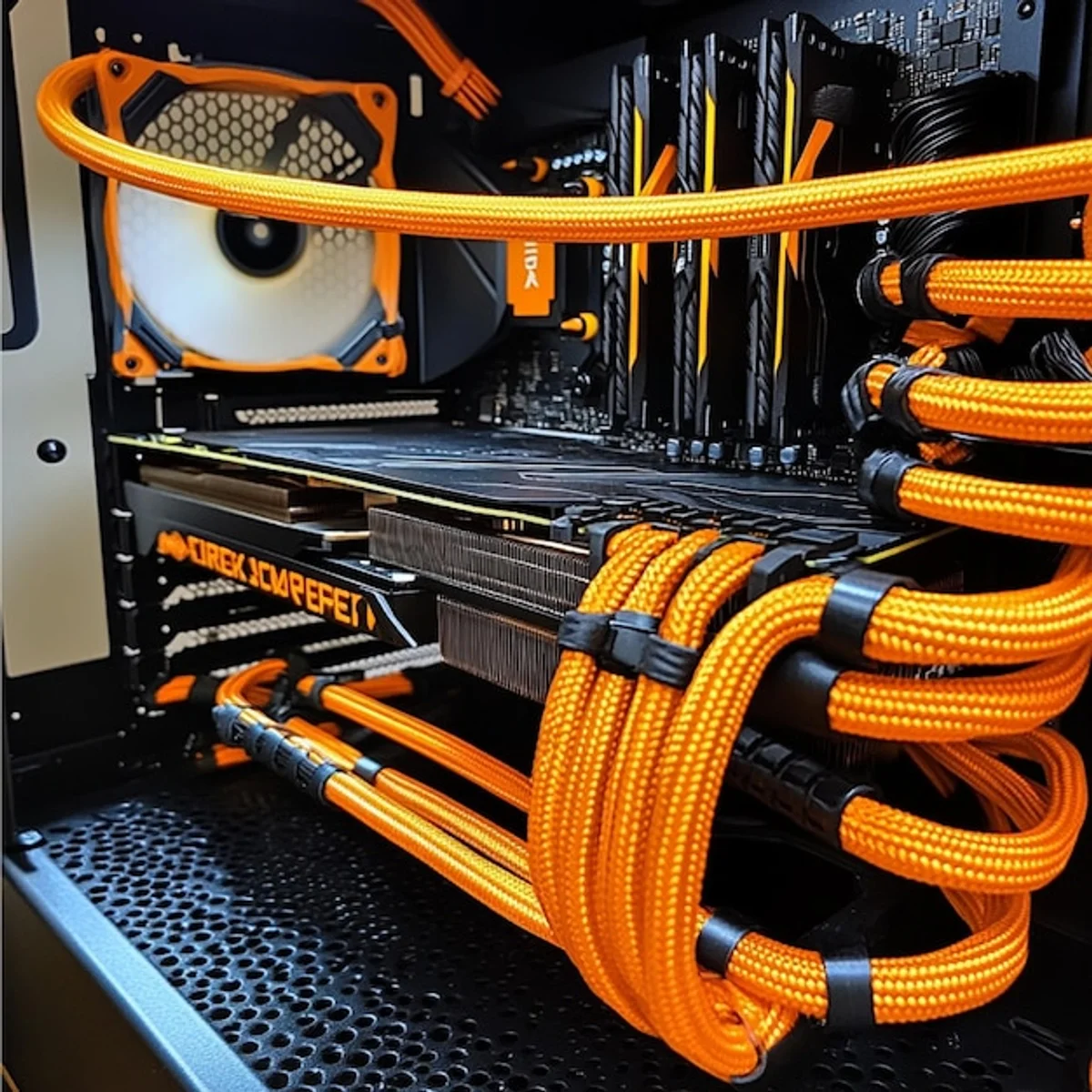 DIY cable organization with household items