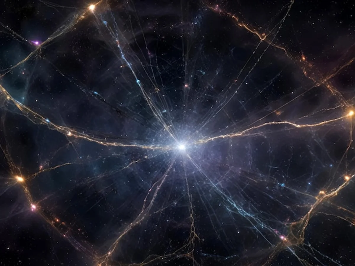 galaxy cluster in cosmic web structure