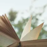 people reading science books autumn window rain