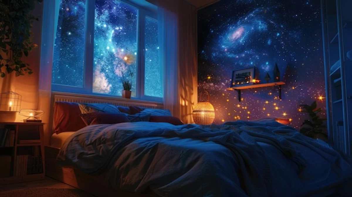 home stargazing cozy night window