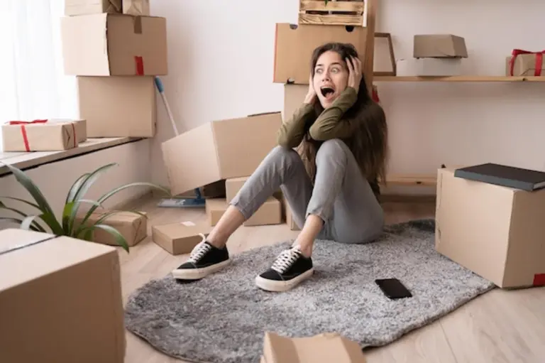 stressed European people daily life