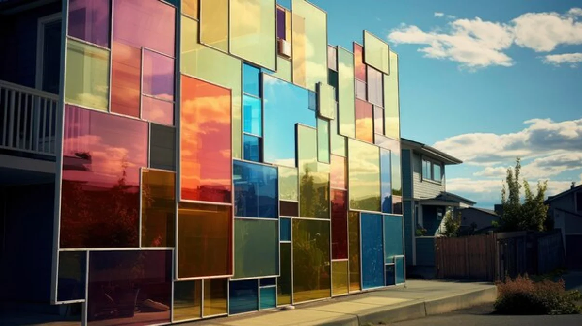 solar paint on windows modern city