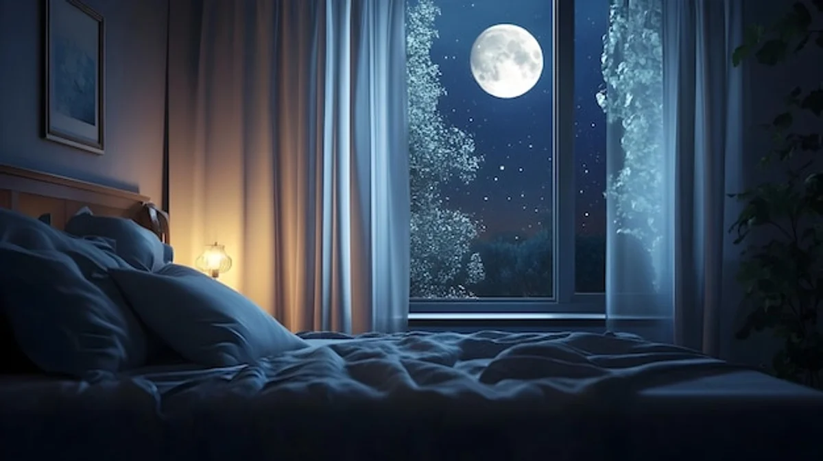 blue light sleep winter bedroom