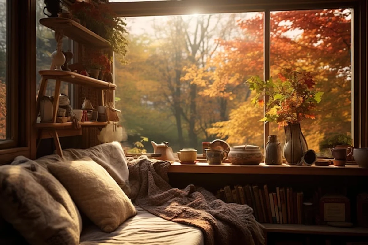home wifi network autumn cozy living room