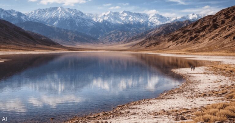 Oživení starého jezera v Údolí smrti