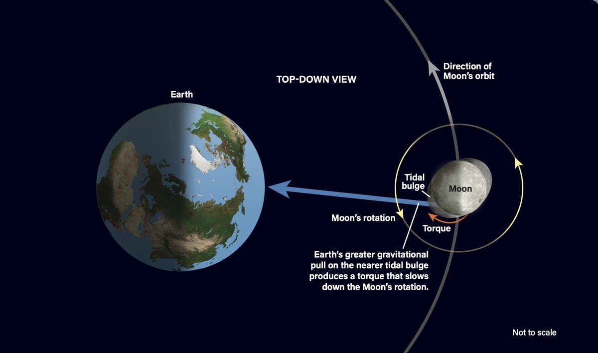 Proč je jedna strana Měsíce vždy nasměrována k Zemi?